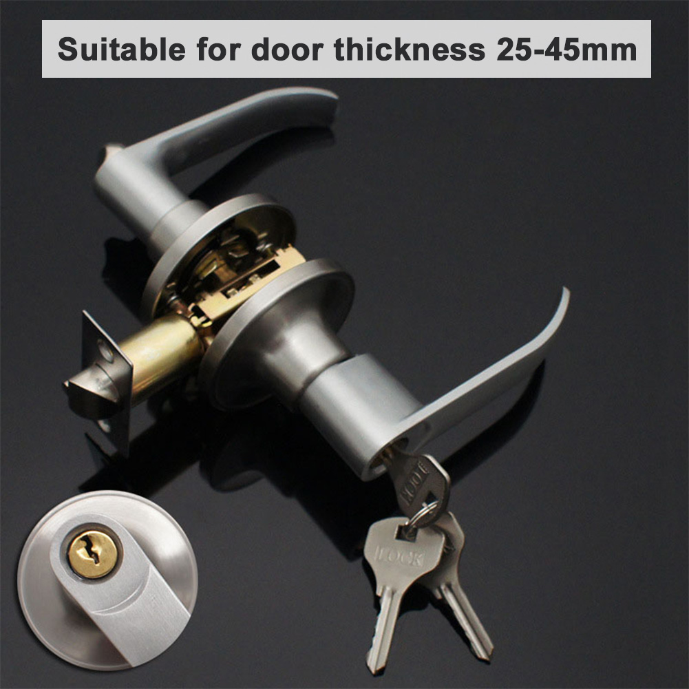 Door Knob Replacement - Locking Door Handle with 3 Keys
