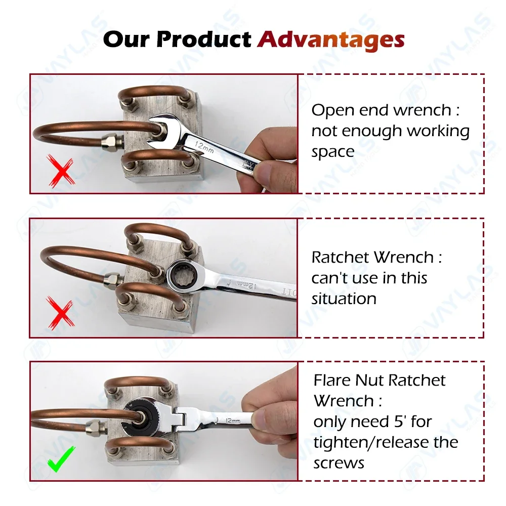 Open Flex-head Flare Nut Ratch - Pipe Wrench Adjustable ulasan dan harga