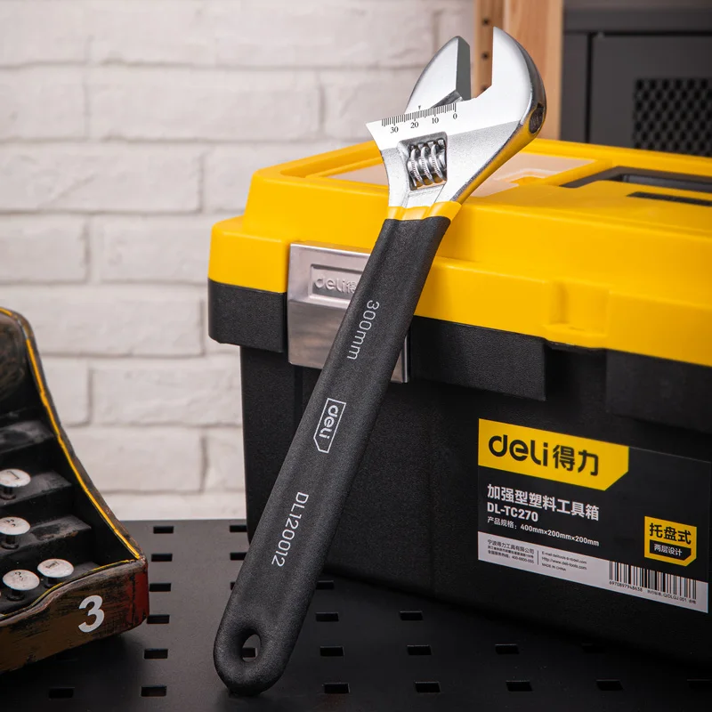 Deli Adjustable Wrench Car Bic - Pipe Wrench Adjustable ulasan dan harga