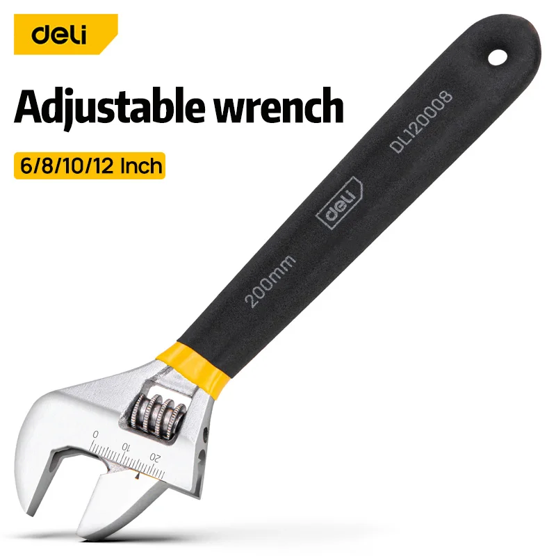 Deli Adjustable Wrench Car Bic - Pipe Wrench Adjustable ulasan dan harga