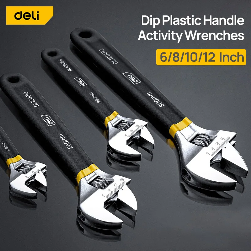 Deli Adjustable Wrench Car Bic - Pipe Wrench Adjustable ulasan dan harga