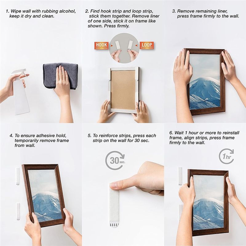 A03E-20 Pairs(40 Strips) Trace - Picture Hanging Strip ulasan dan harga