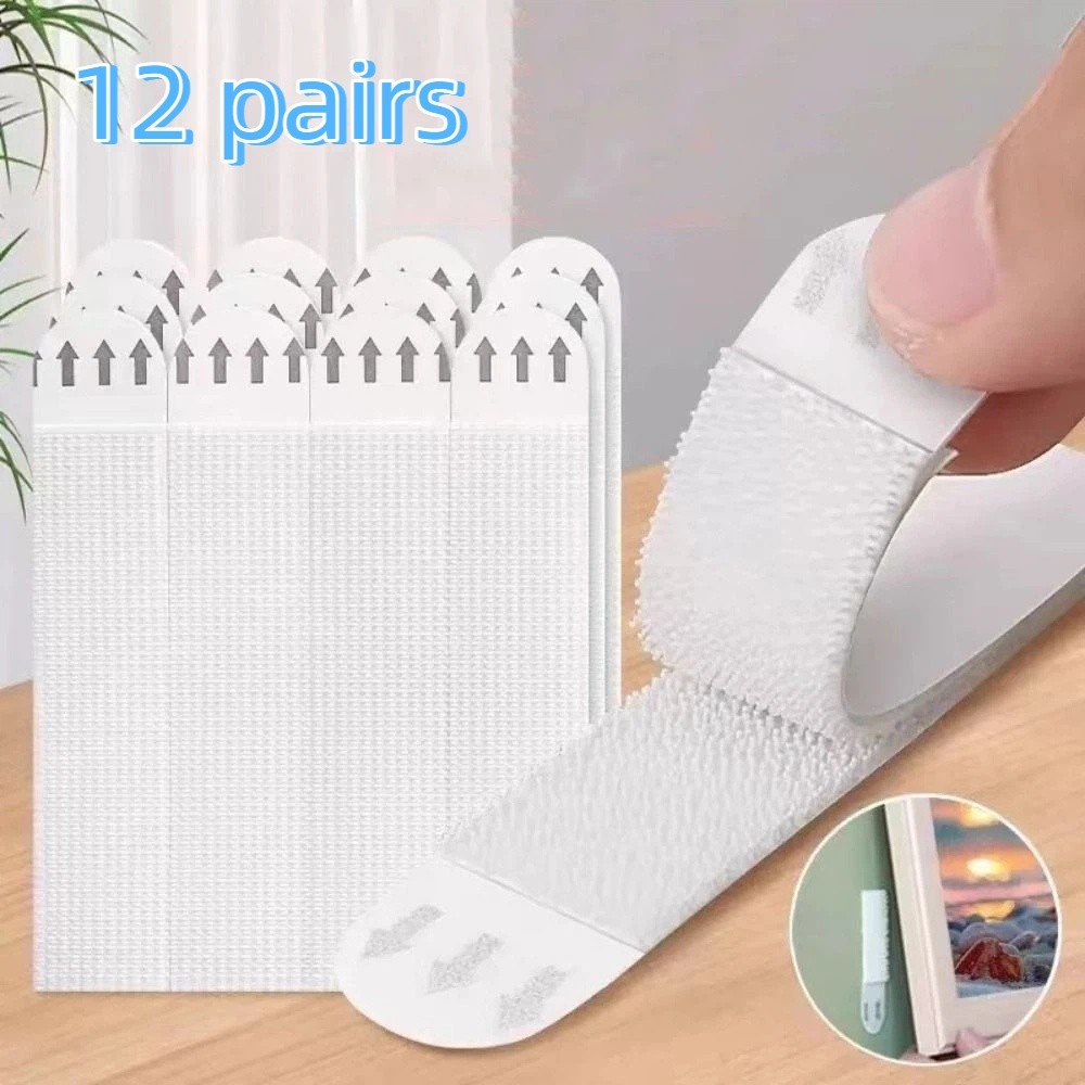 12 Pairs Heavy Duty Picture Ha - Picture Hanging Strip ulasan dan harga