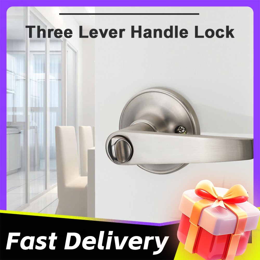 Door Lever Lock with 3 Keys En - Door Knob Replacement ulasan dan harga